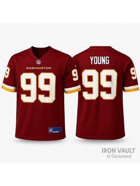 Chase Young Washington Commanders Fanatics Jersey Large NFL Red #99